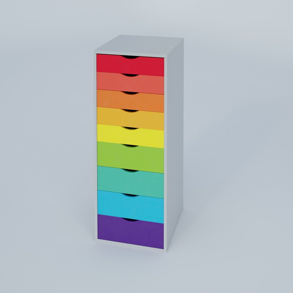Rainbow Drawer Organizer 3D model