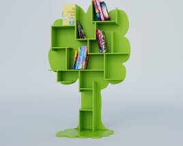 Tree-Shaped Bookshelf Modello 3D