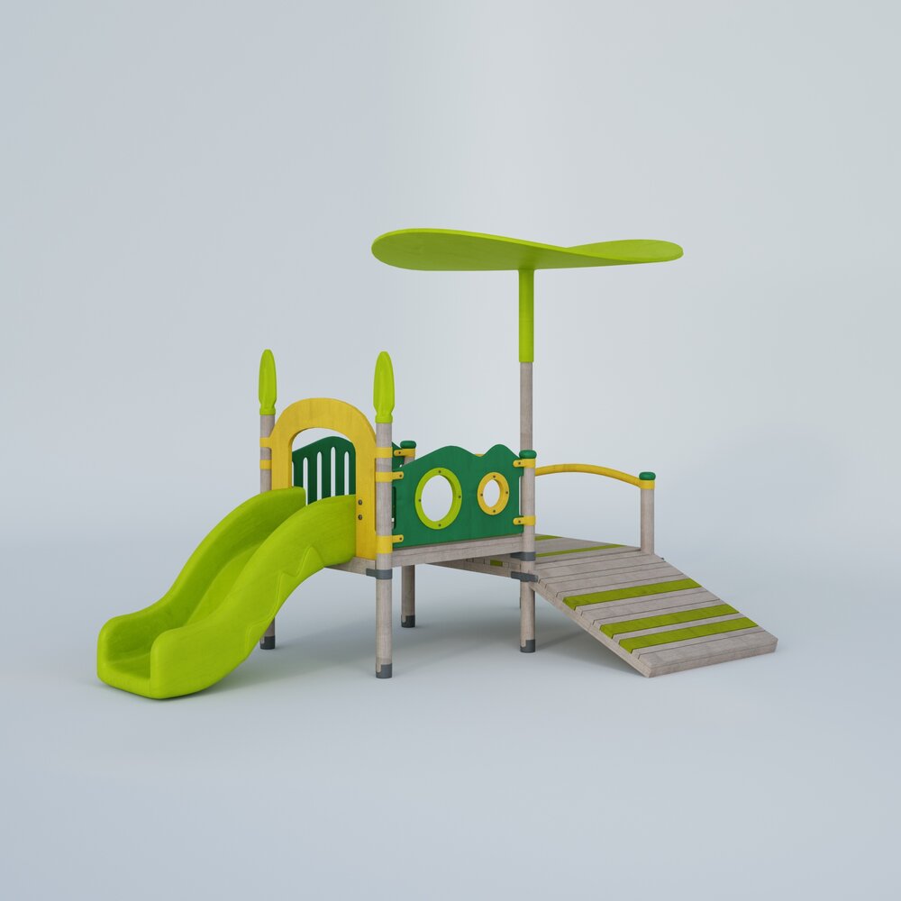 Colorful Children's Playground Set 3D-Modell