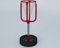 Freestanding Disc Golf Basket 3d model