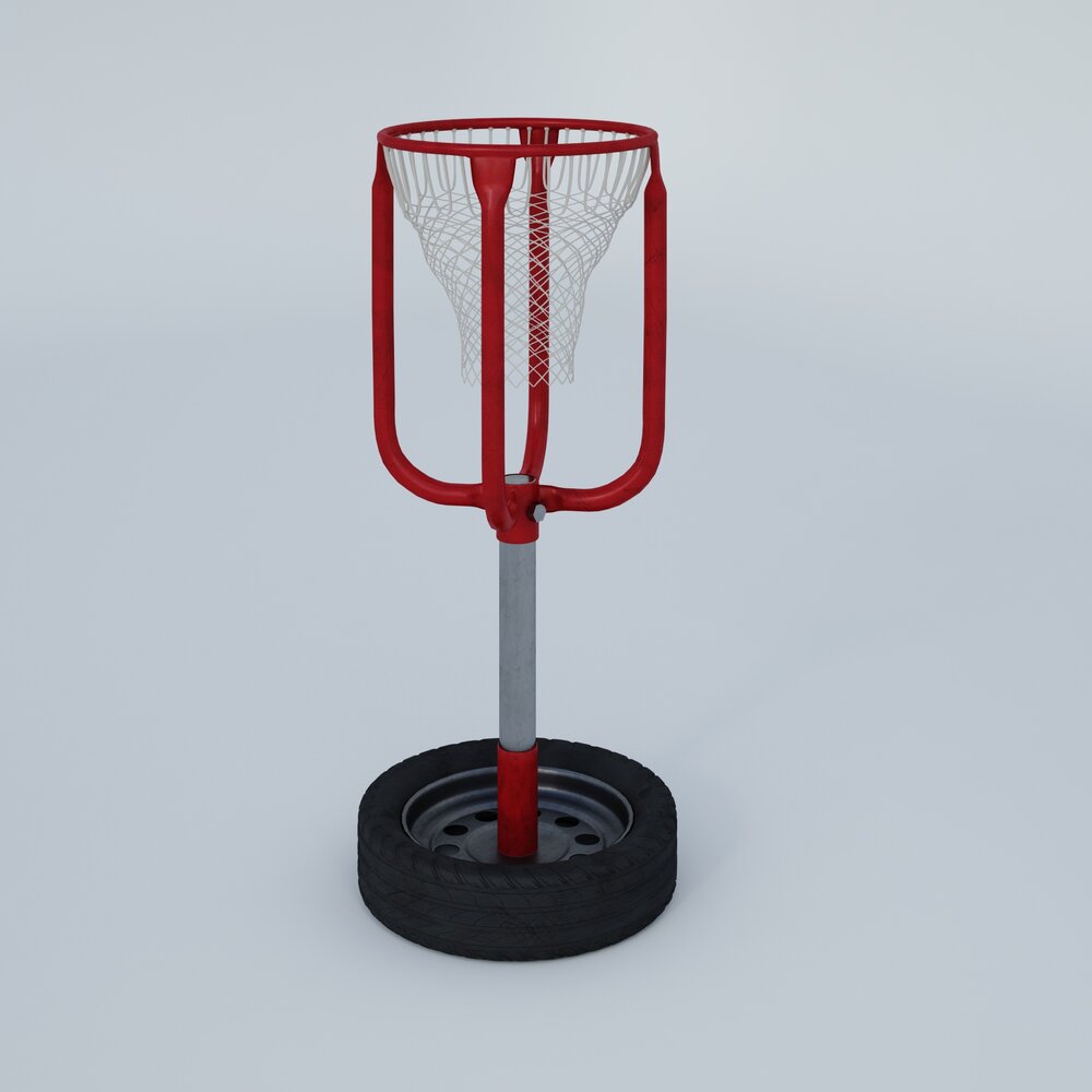 Freestanding Disc Golf Basket 3D 모델 