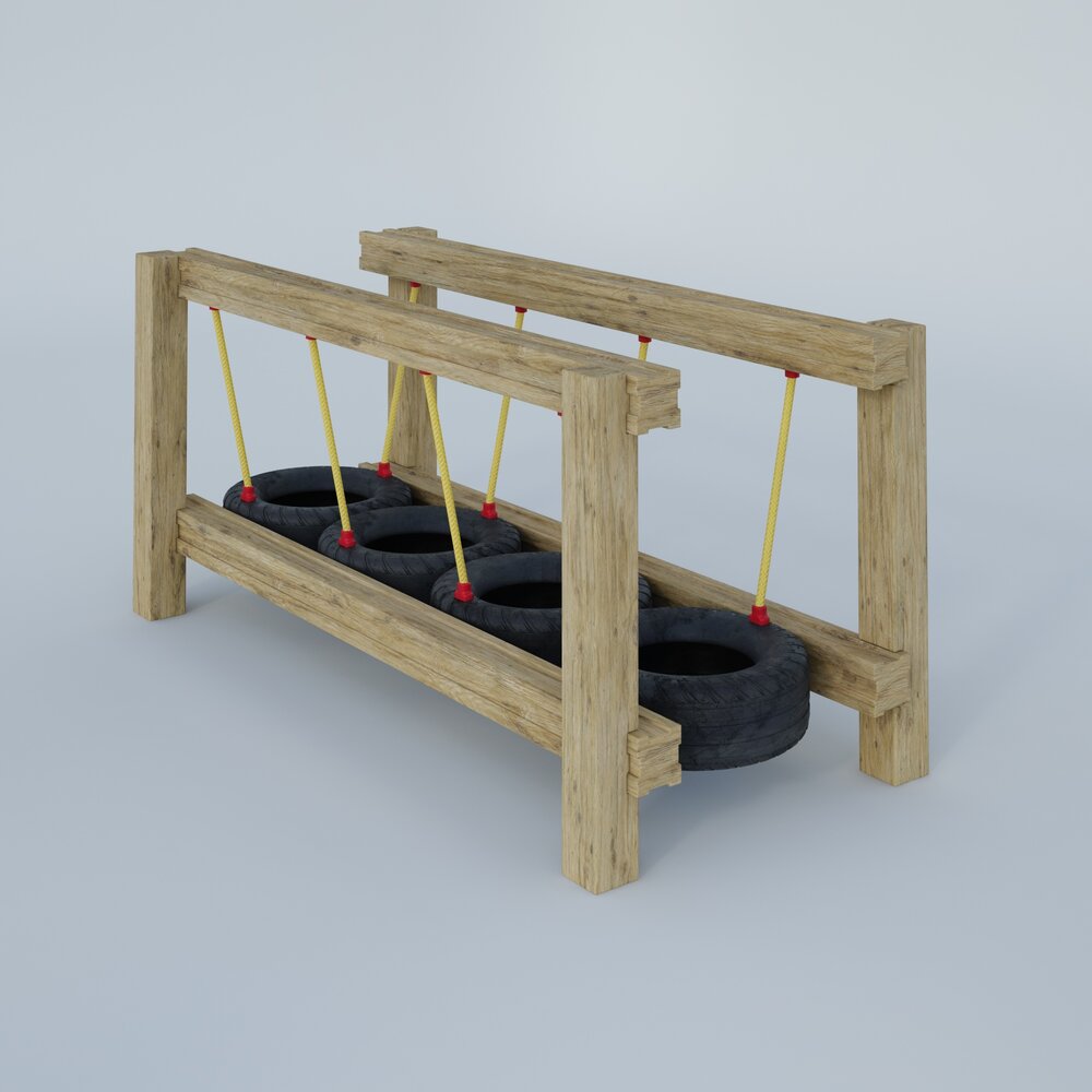 Tire Obstacle Course 3D модель