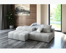 Modern Modular Sectional Sofa Modelo 3D