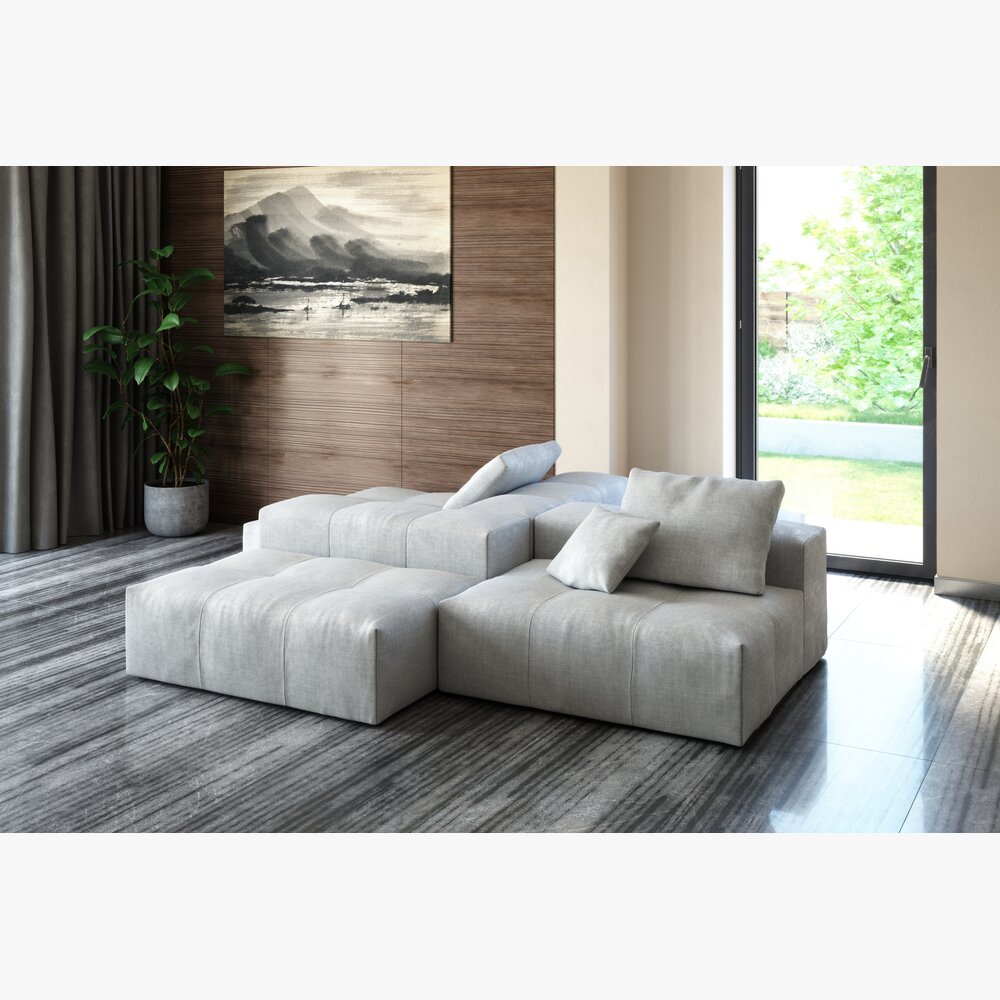 Modern Modular Sectional Sofa 3D-Modell