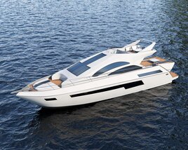 Luxury Sea Small Yacht 3D model