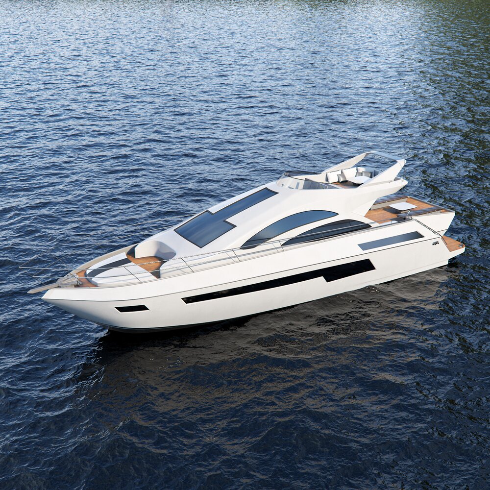 Luxury Sea Small Yacht 3D-Modell