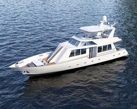 Luxury Ocean Small Yacht Modelo 3D