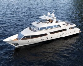 Luxury Ocean Yacht Sea Axis 3Dモデル