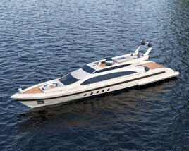 Luxury Modern Yacht Modello 3D