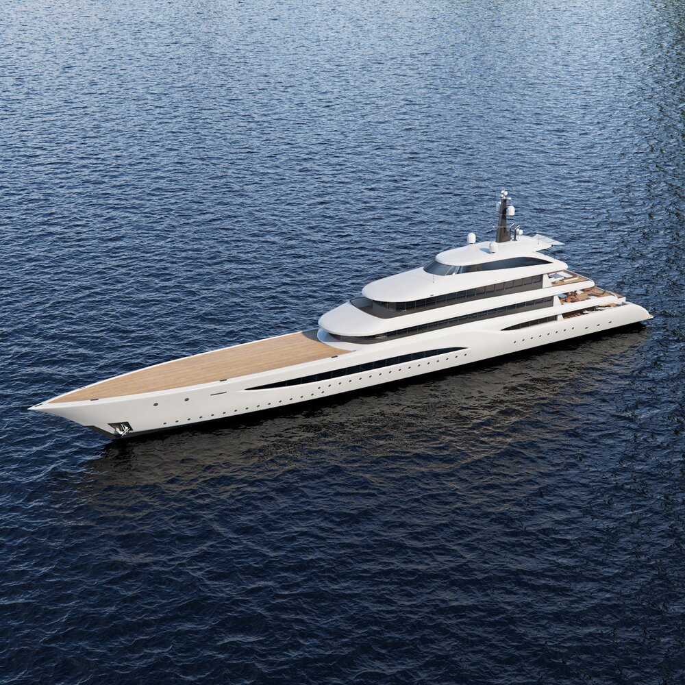 Large Luxury Yacht 3D model