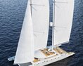 Sleek Ocean Sailing Yacht 3d model