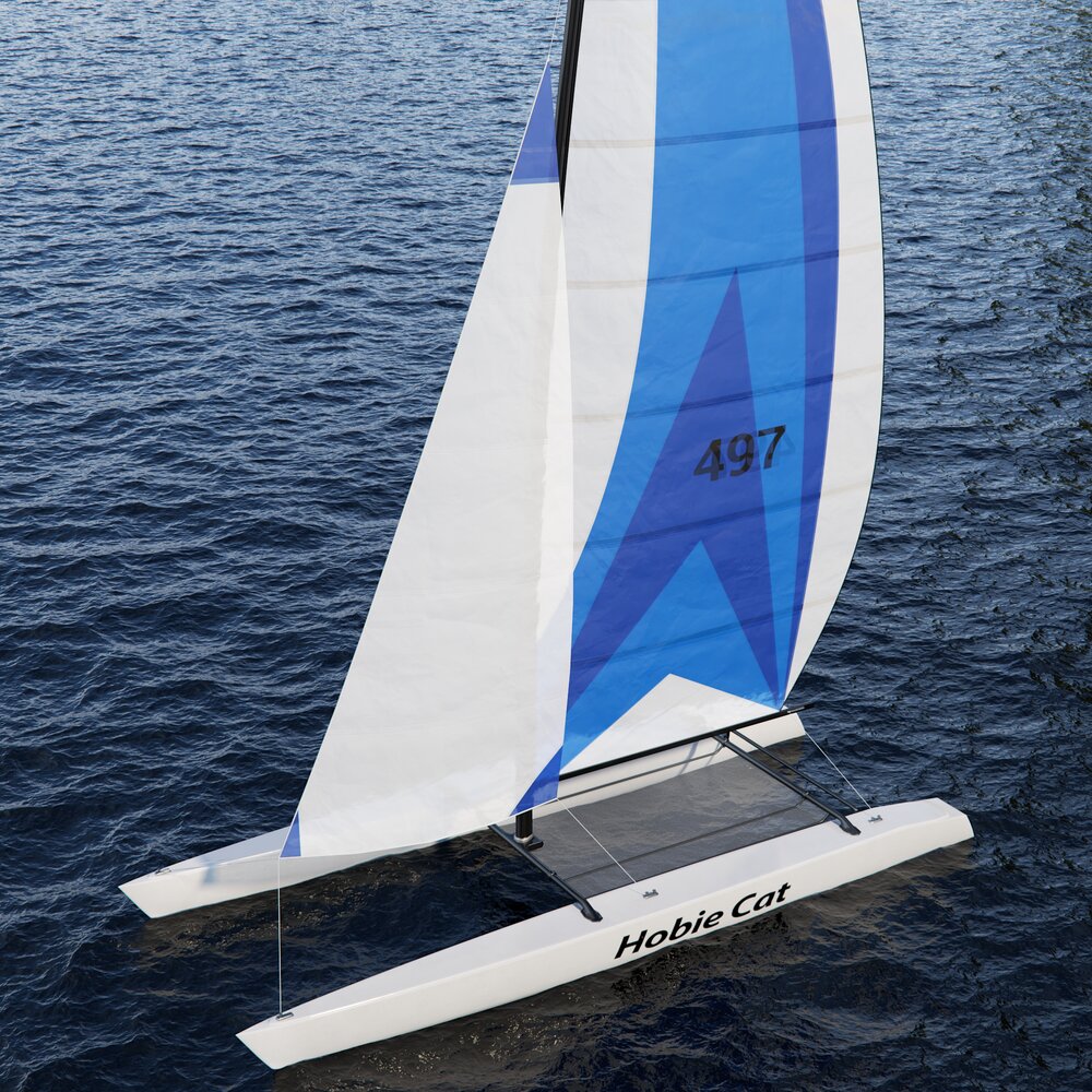 Sailing Catamaran 3Dモデル