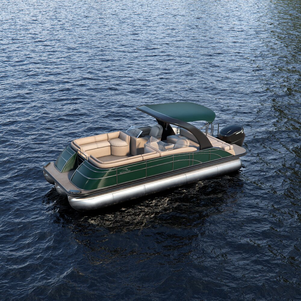 Luxury Pontoon Boat Modelo 3d