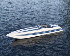 Racing Speedboat 3D model