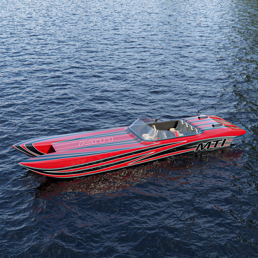 High-Speed Powerboat 3D 모델 