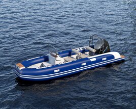 Luxury Inflatable Speedboat 3D model