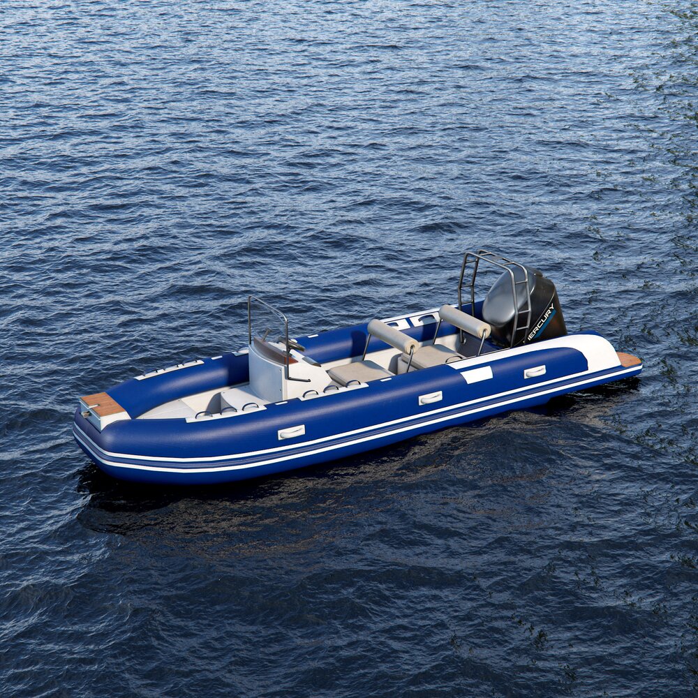 Luxury Inflatable Speedboat 3D 모델 