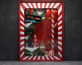 Vintage Holiday Theme Storefront Modello 3D