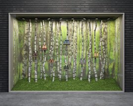 Birch Forest Theme Storefront 3D модель
