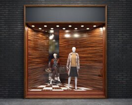 Modern Fashion Storefront Display 3D модель