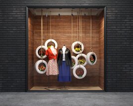 Chic Boutique Window Display Modelo 3d