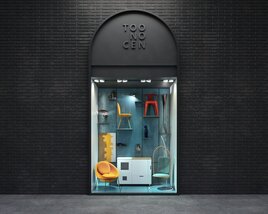 Modern Furniture Storefront 3D-Modell
