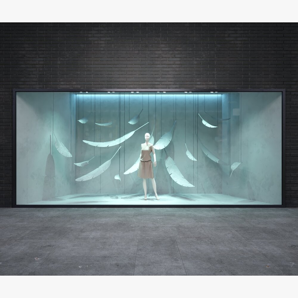 Surreal Feather Theme Storefront 3D-Modell