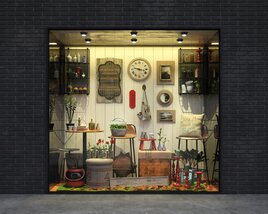 Cozy Vintage Nook Storefront Modelo 3D