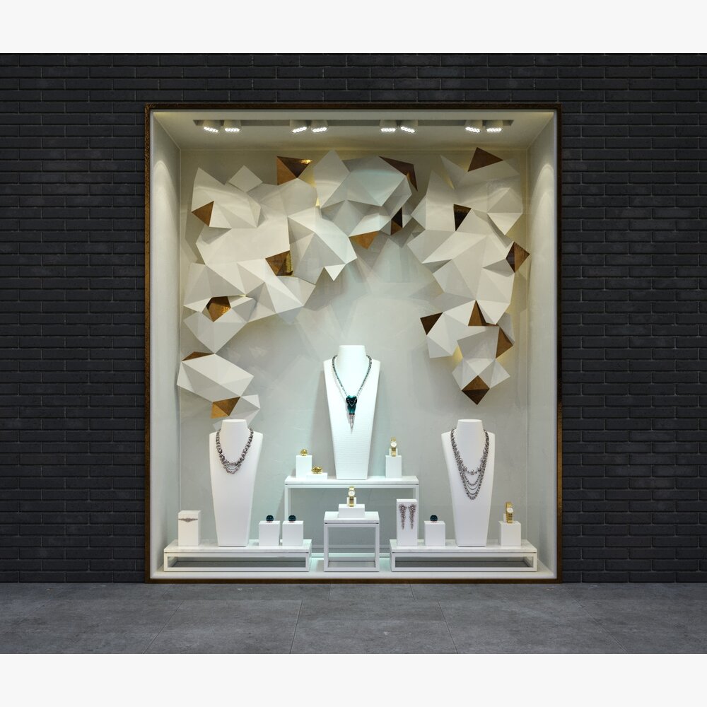 Modern Jewelry Store Display 3D-Modell