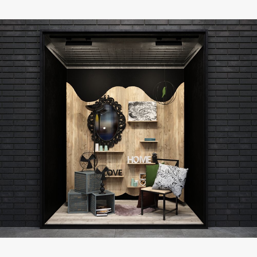 Chic Vintage Furniture Storefront 3D-Modell
