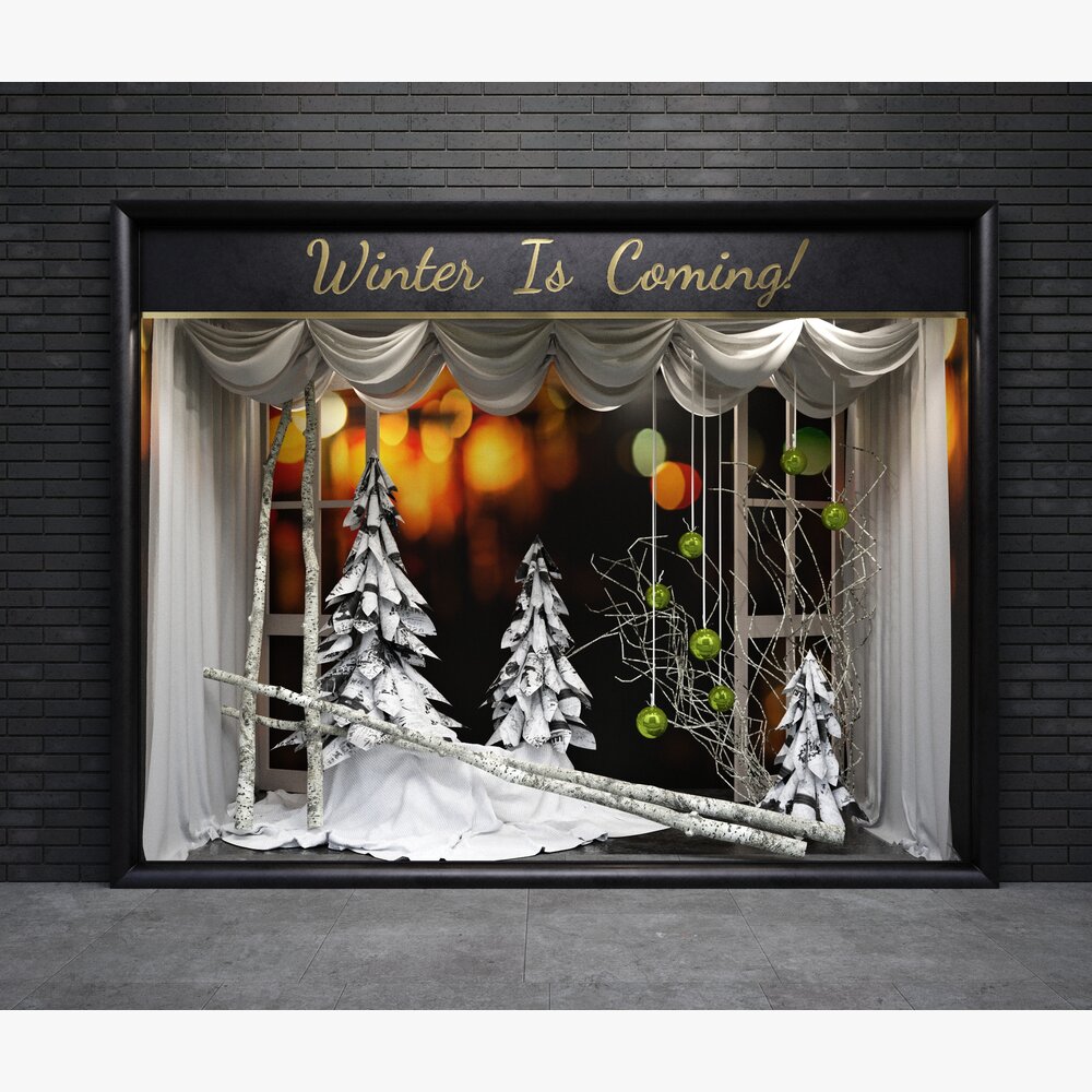 Winter Wonderland Theme Storefront Modello 3D