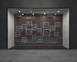 Shoe Store Wall Frames Theme Showcase 3D 모델 