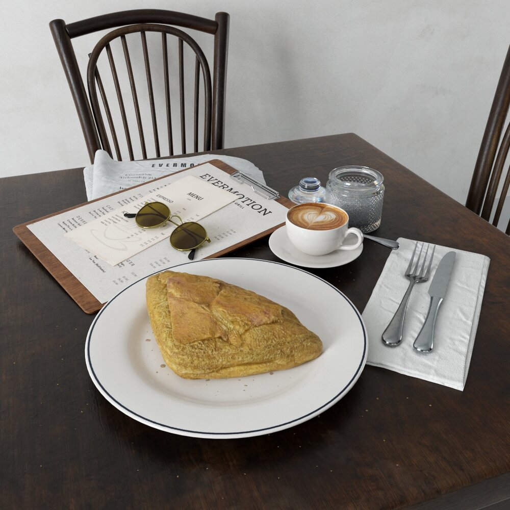 Breakfast Set 03 3D 모델 