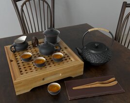 Traditional Tea Set 3D model