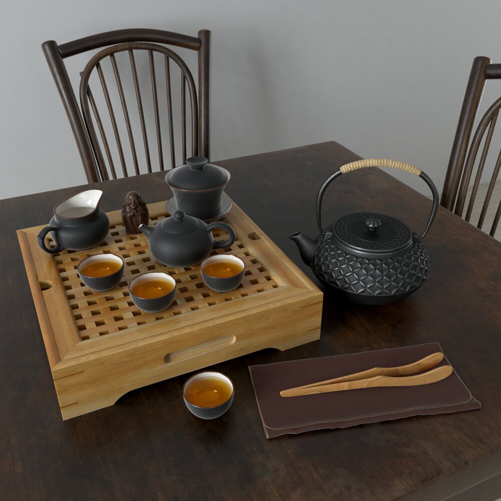 Traditional Tea Set 3D模型