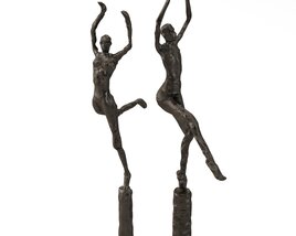 Bronze Ballet Dancers 3D 모델 