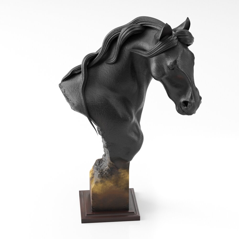 Horse Sculpture 02 Modelo 3d