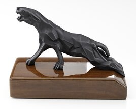 Roaring Panther Statue Modelo 3D