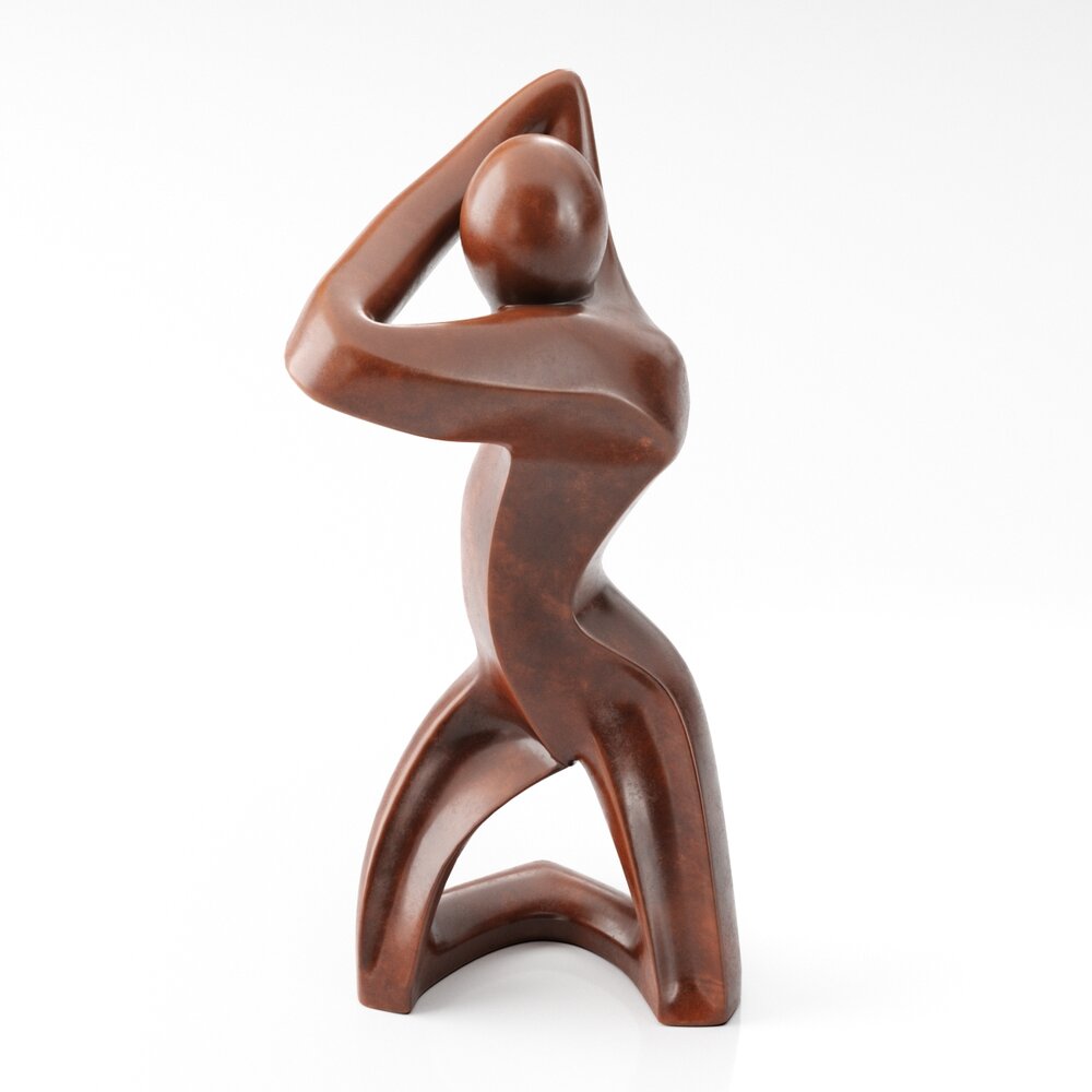 Contemplative Abstract Sculpture Modello 3D