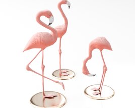 Flamingo Figurines 3D-Modell