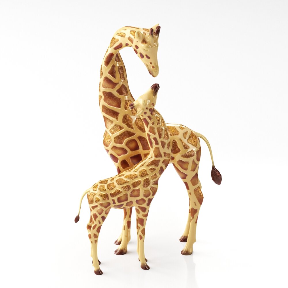 Giraffe Figurines Modello 3D