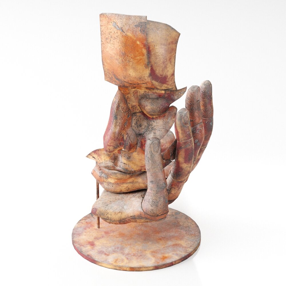 Abstract Wooden Sculpture 3D-Modell
