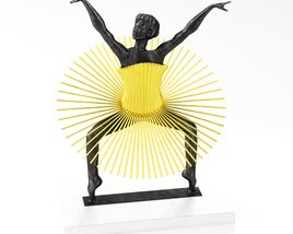 Sunburst Dancer Sculpture Modelo 3d