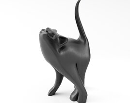 Abstract Cat Sculpture 3D-Modell