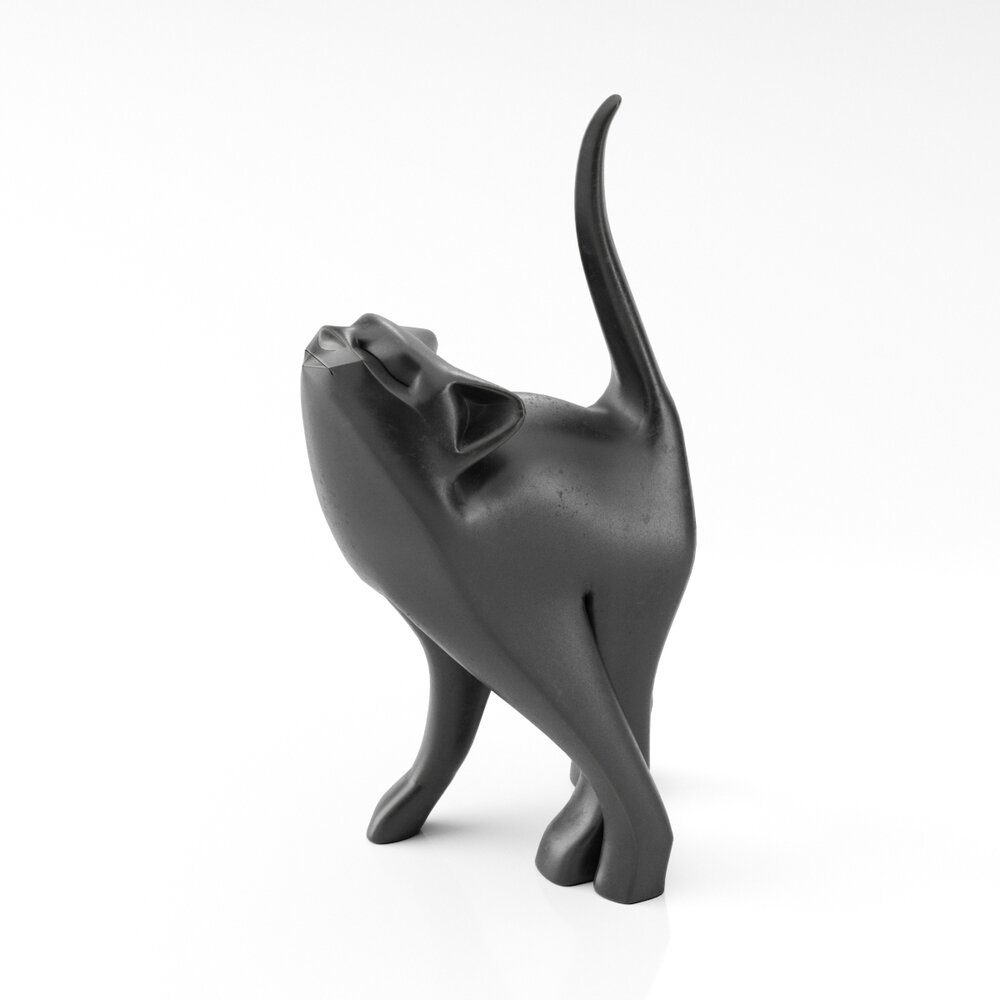 Abstract Cat Sculpture Modello 3D