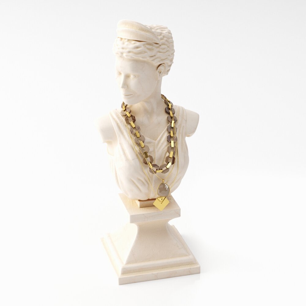 Classical Bust with Necklace Modèle 3D