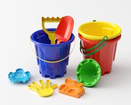 Colorful Beach Toy Set 3D模型
