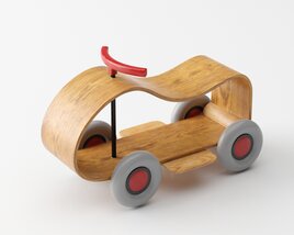 Wooden Toy Car 3Dモデル