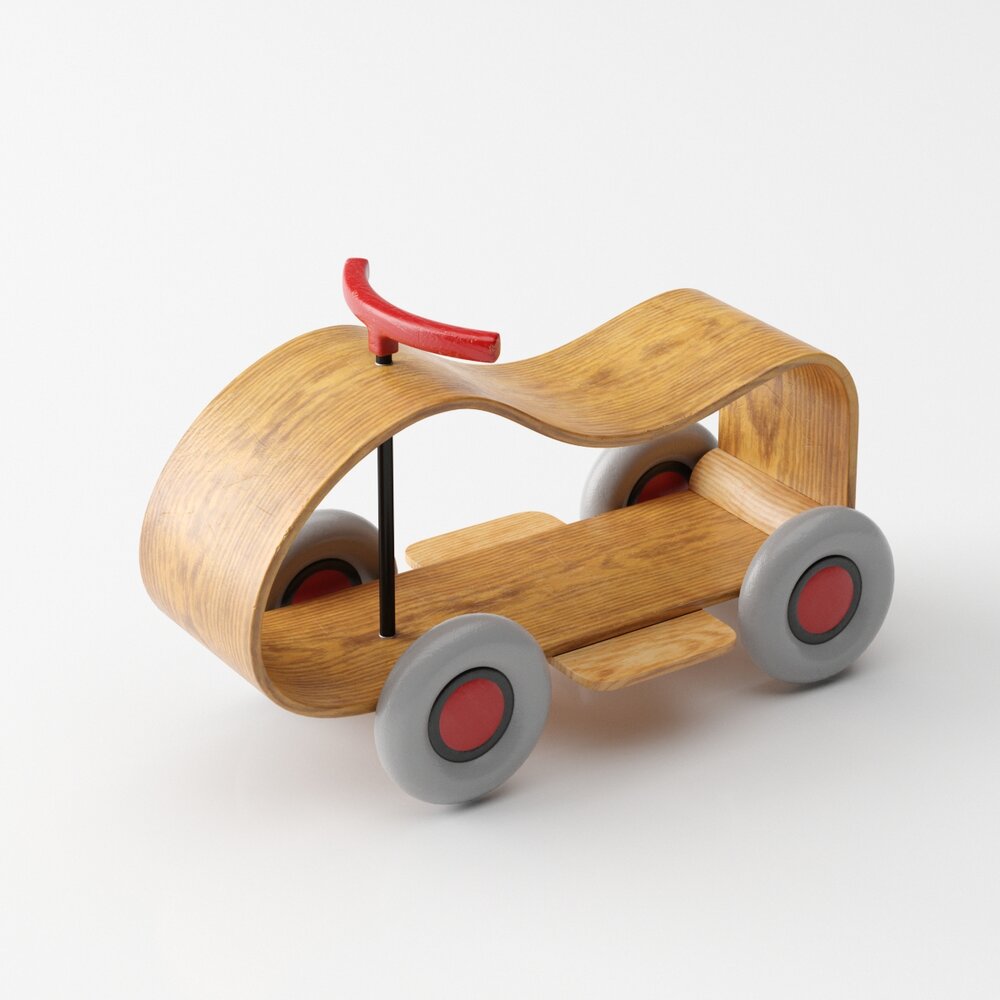 Wooden Toy Car 3D-Modell