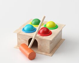 Wooden Pound-A-Peg Toy 3Dモデル